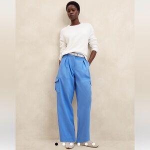 Banana Republic Factory HIGH-RISE STRAIGHT TWILL CARGO PANT Blue Size 6